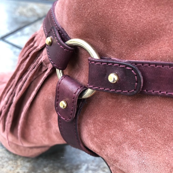 Just Cavelli Yoda 17 Fringe Platform Suede Heeled Boots - Picture 9 of 12